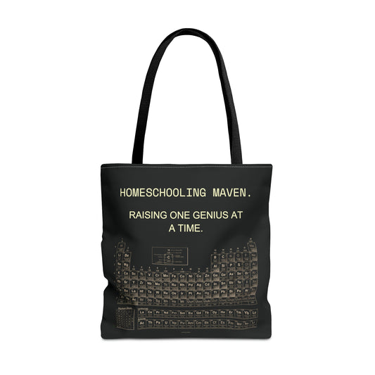 homeschooling maven. raising one genius at a time.-gianna jessen tote bag