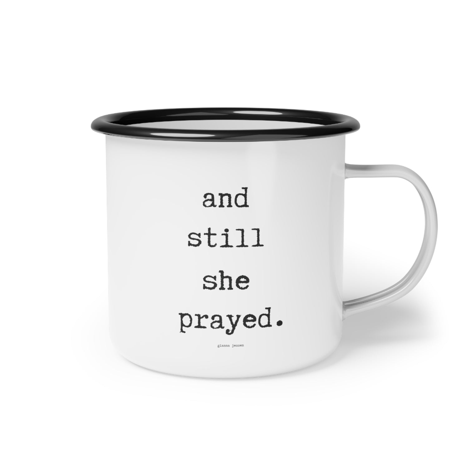 and still she prayed.-gianna jessen 12 oz vintage style mug