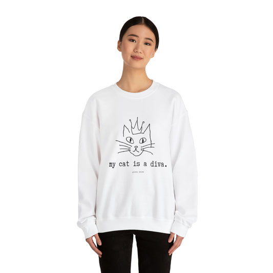 my cat is a diva.- gianna jessen sweatshirt