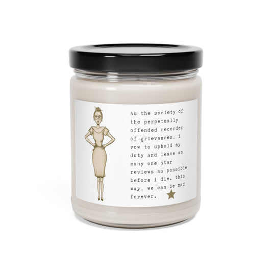 the society of the perpetually offended- one star reviews.-gianna jessen scented soy candle, 9oz