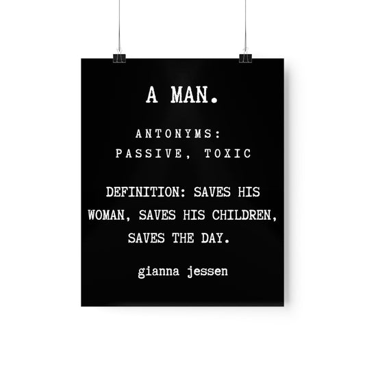 A MAN SAVES THE DAY-gianna jessen affiche