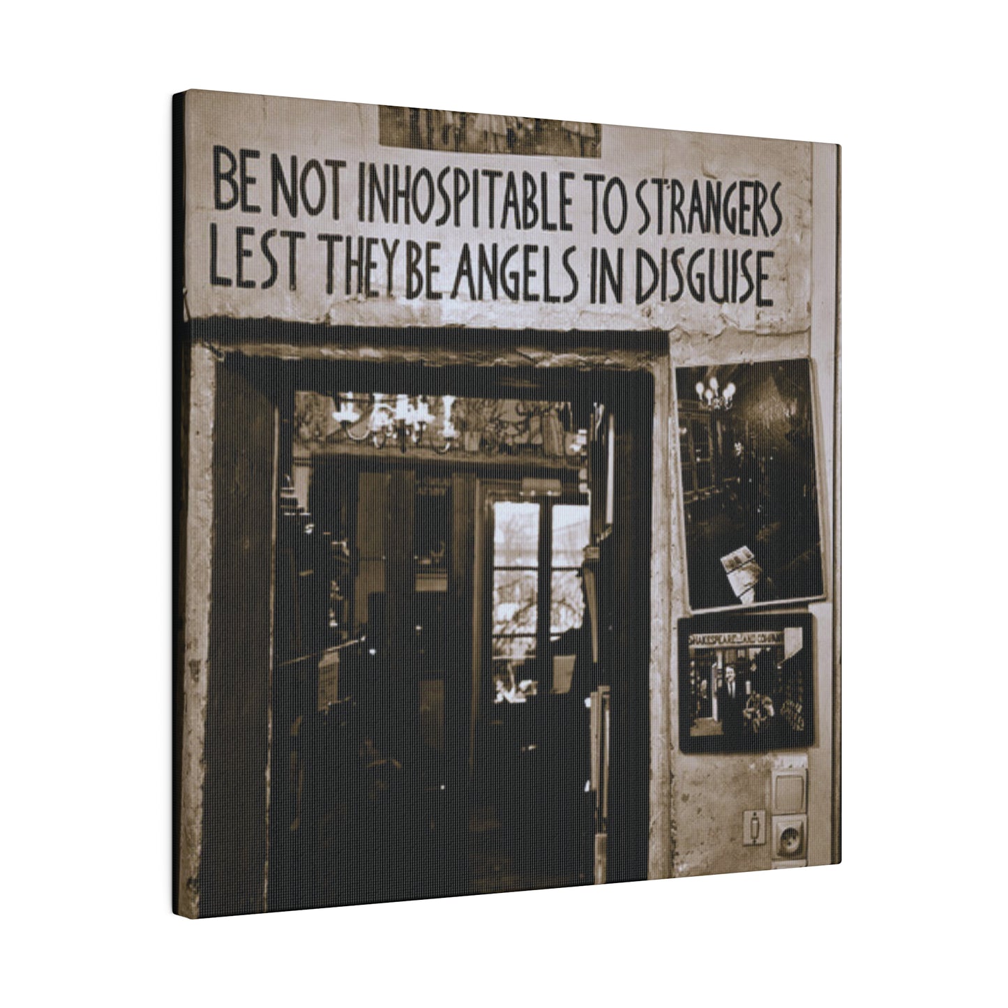 shakespeare and company paris.- gianna jessen matte canvas, stretched, 0.75"