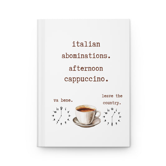 italian abominations. afternoon cappucino.- gianna jessen hardcover journal