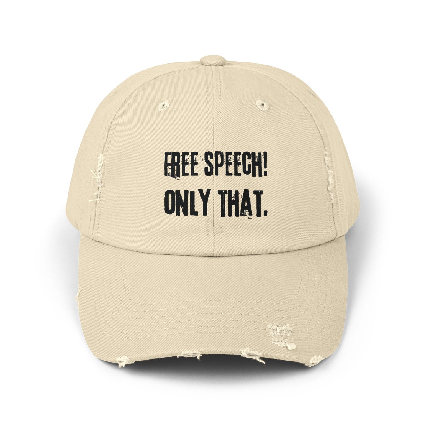 FREE SPEECH! ONLY THAT.-gianna jessen distressed cap.