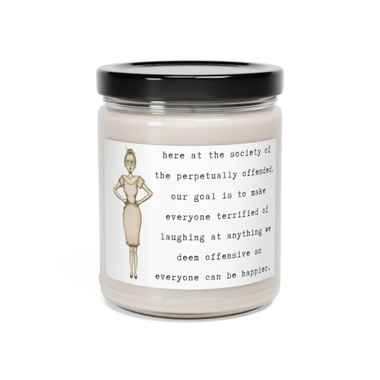 the society of the perpetually offended mission statement.-gianna jessen scented soy candle, 9oz