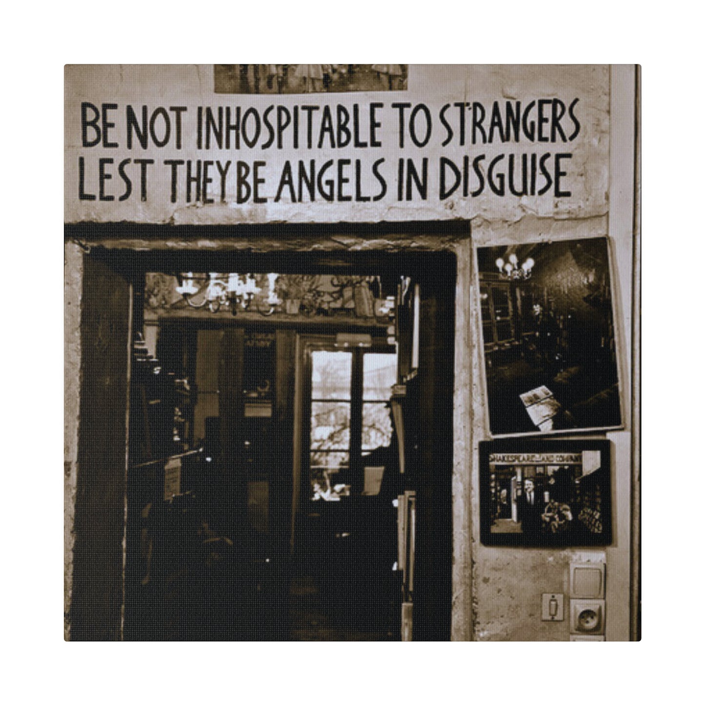 shakespeare and company paris.- gianna jessen matte canvas, stretched, 0.75"