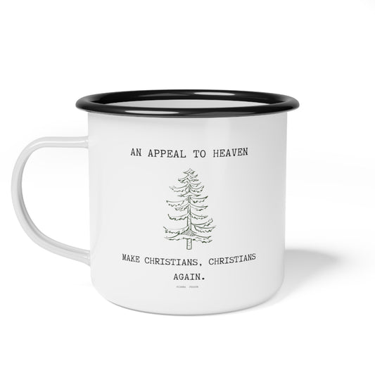 black font an appeal to heaven. make christians, christians again.-gianna jessen- 12 oz vintage style mug