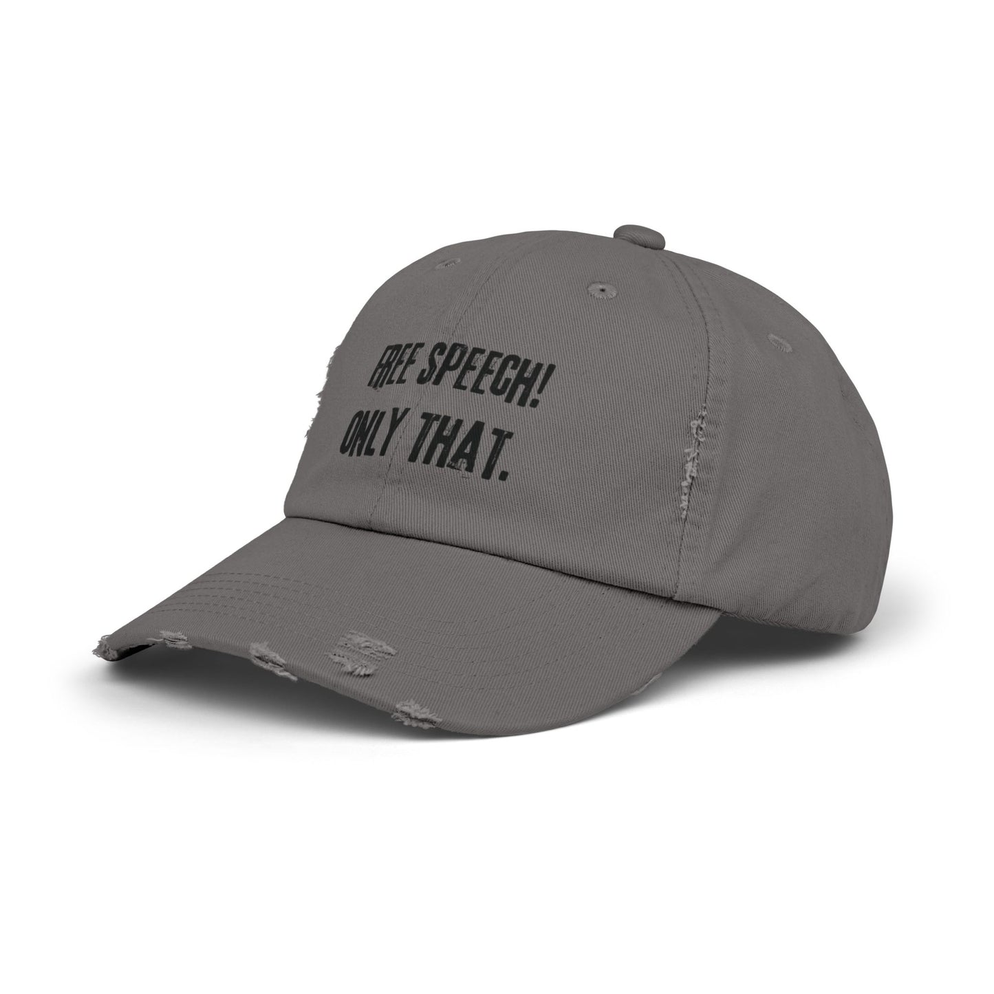 FREE SPEECH! ONLY THAT.-gianna jessen distressed cap.