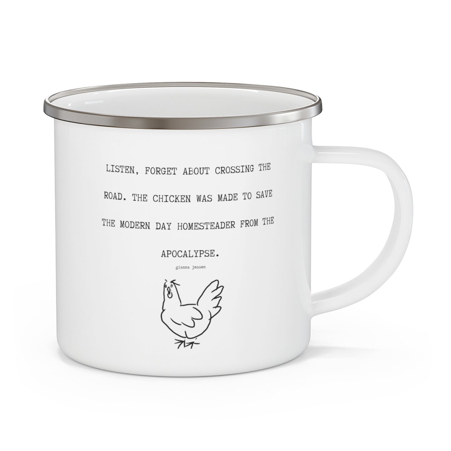 apocalyptic chicken-gianna jessen 12 oz vintage style mug