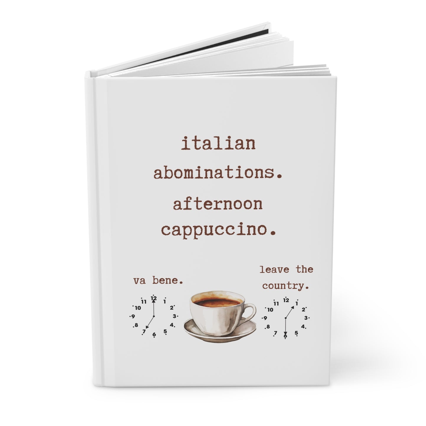 italian abominations. afternoon cappucino.- gianna jessen hardcover journal