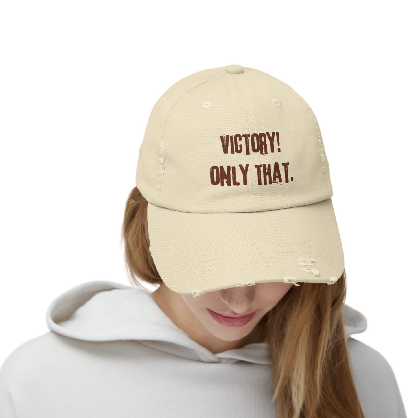 victory! only that.-gianna jessen distressed cap.