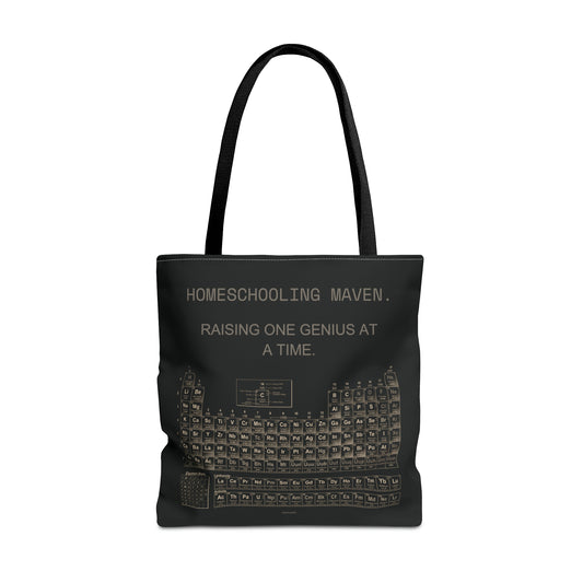 homeschooling maven. raising one genius at a time.-gianna jessen tote bag