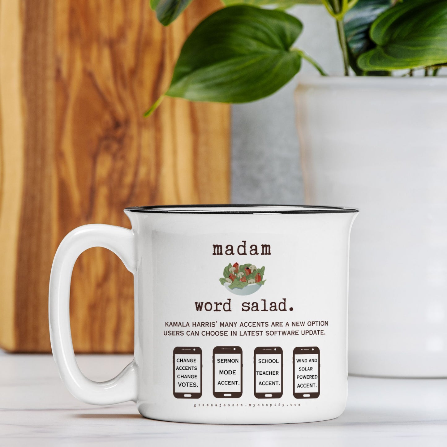 madam word salad and her many accents.-gianna jessen 13 oz mug