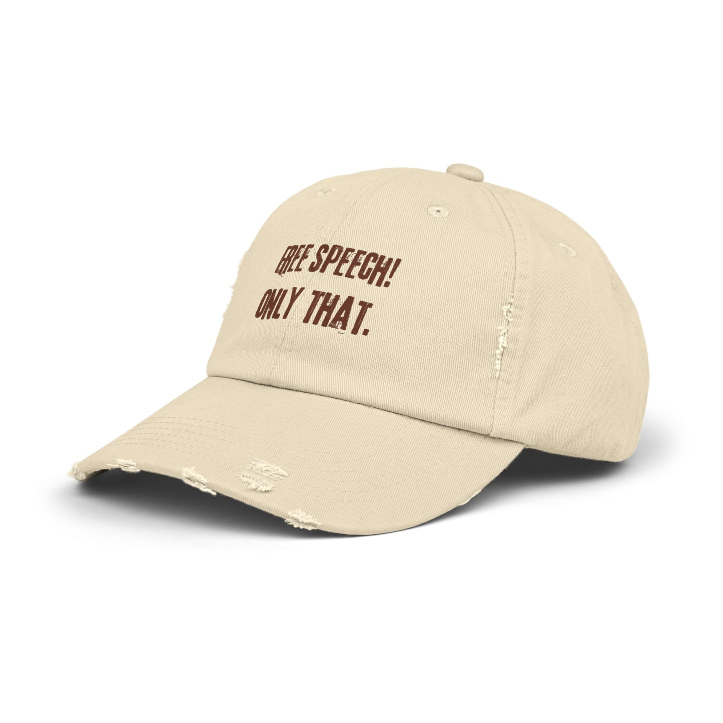 FREE SPEECH! ONLY THAT.-gianna jessen distressed cap.