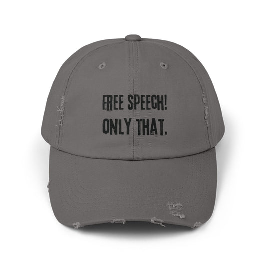 FREE SPEECH! ONLY THAT.-gianna jessen distressed cap.