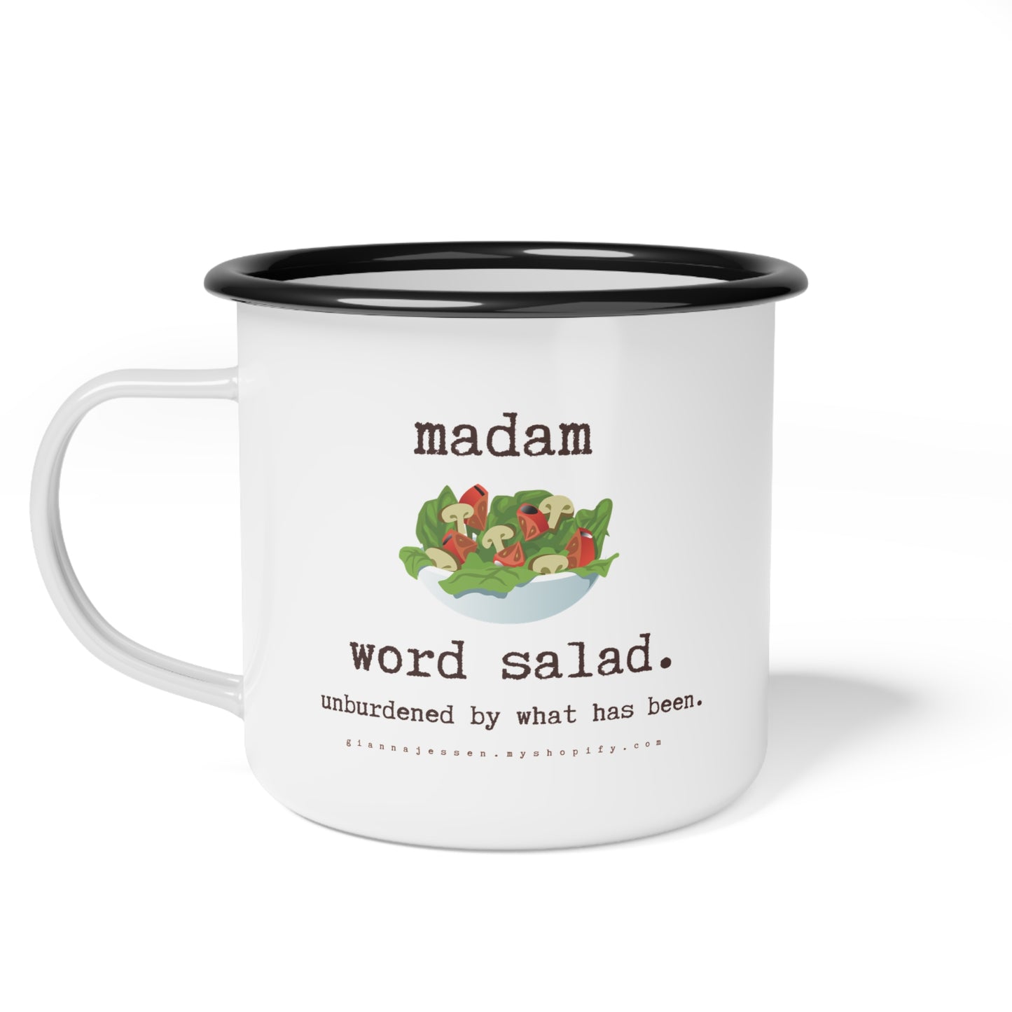 madam word salad. unburdened by what has been.-gianna jessen- 12 oz vintage style mug