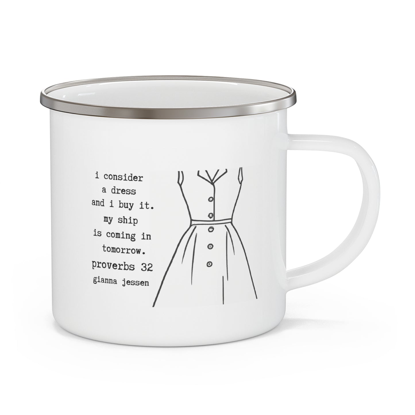 i consider a dress and i buy it.-proverbs 32-gianna jessen 12 oz vintage style mug