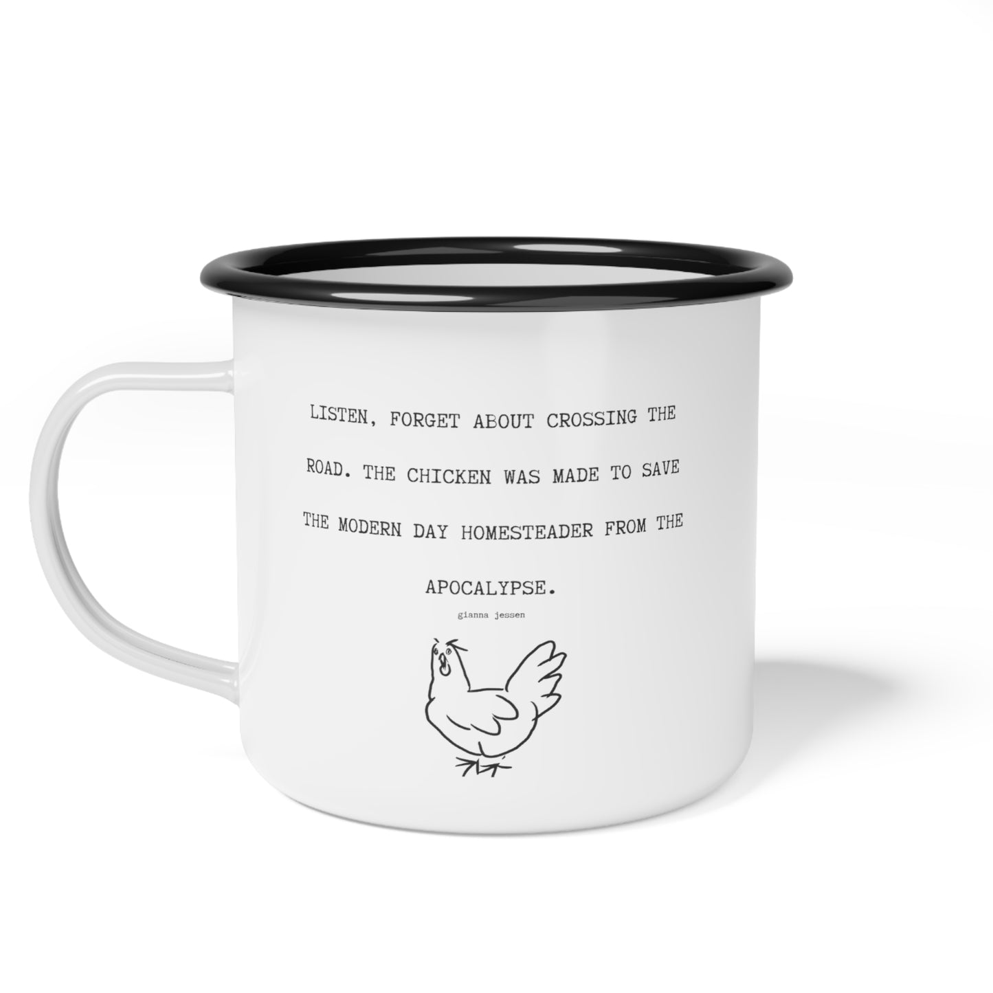 apocalyptic chicken-gianna jessen 12 oz vintage style mug